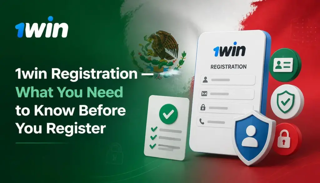 Ilustración de registro en 1win para México: main information