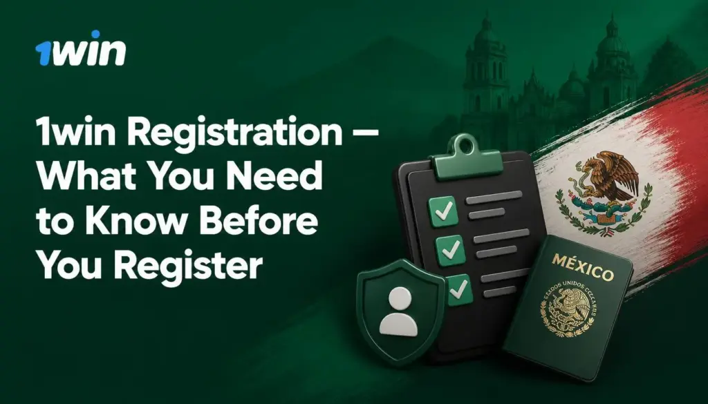 Ilustración de registro en 1win para México: main information